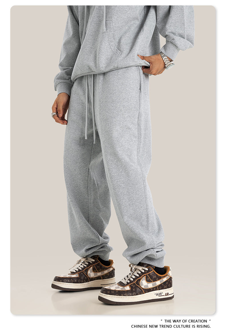 Oversize Heavyweight Pullover Hoodie & Zipper Hoodie & Sweatshirt & Pants Setup WN9930