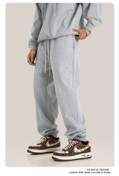 Oversize Heavyweight Pullover Hoodie & Zipper Hoodie & Sweatshirt & Pants Setup WN9930