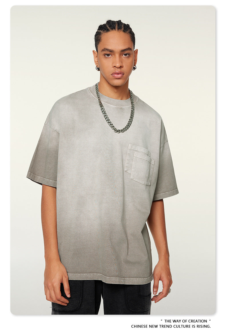 Washed Oversize Short-sleeve T-shirt WN6453