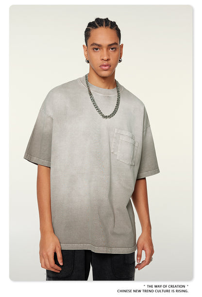 Washed Oversize Short-sleeve T-shirt WN6453