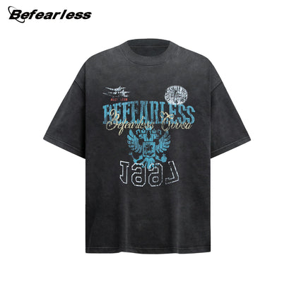 Washed Graphic Print Oversize Short Sleeve T-Shirt WN26305