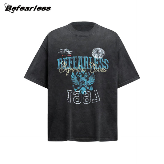 Washed Graphic Print Oversize Short Sleeve T-Shirt WN26305