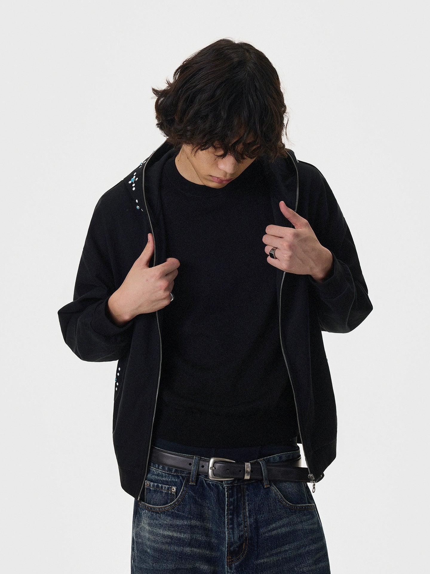 Fleece Air-Layer Zipper Hoodie WN21406