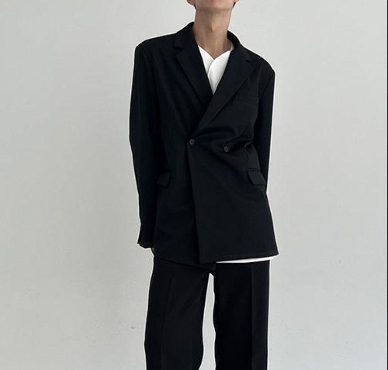 Easy-Care Double-Breasted Buttons Tailored Jacket WN21464