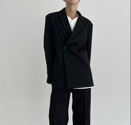 Easy-Care Double-Breasted Buttons Tailored Jacket WN21464