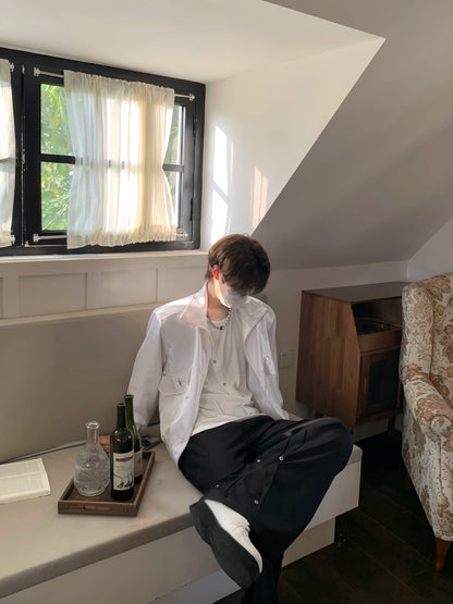 Liquid Gloss Metal Design Zipper Jacket WN19783