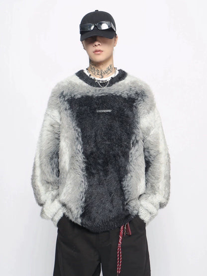 Oversize Shaggy Knit Sweater WN10937