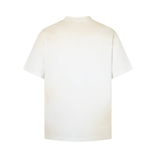 Dirty Dye Illustration Letter Print Short Sleeve T-Shirt WN25381