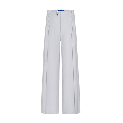 Metal Asymmetric Button Trousers WN10820