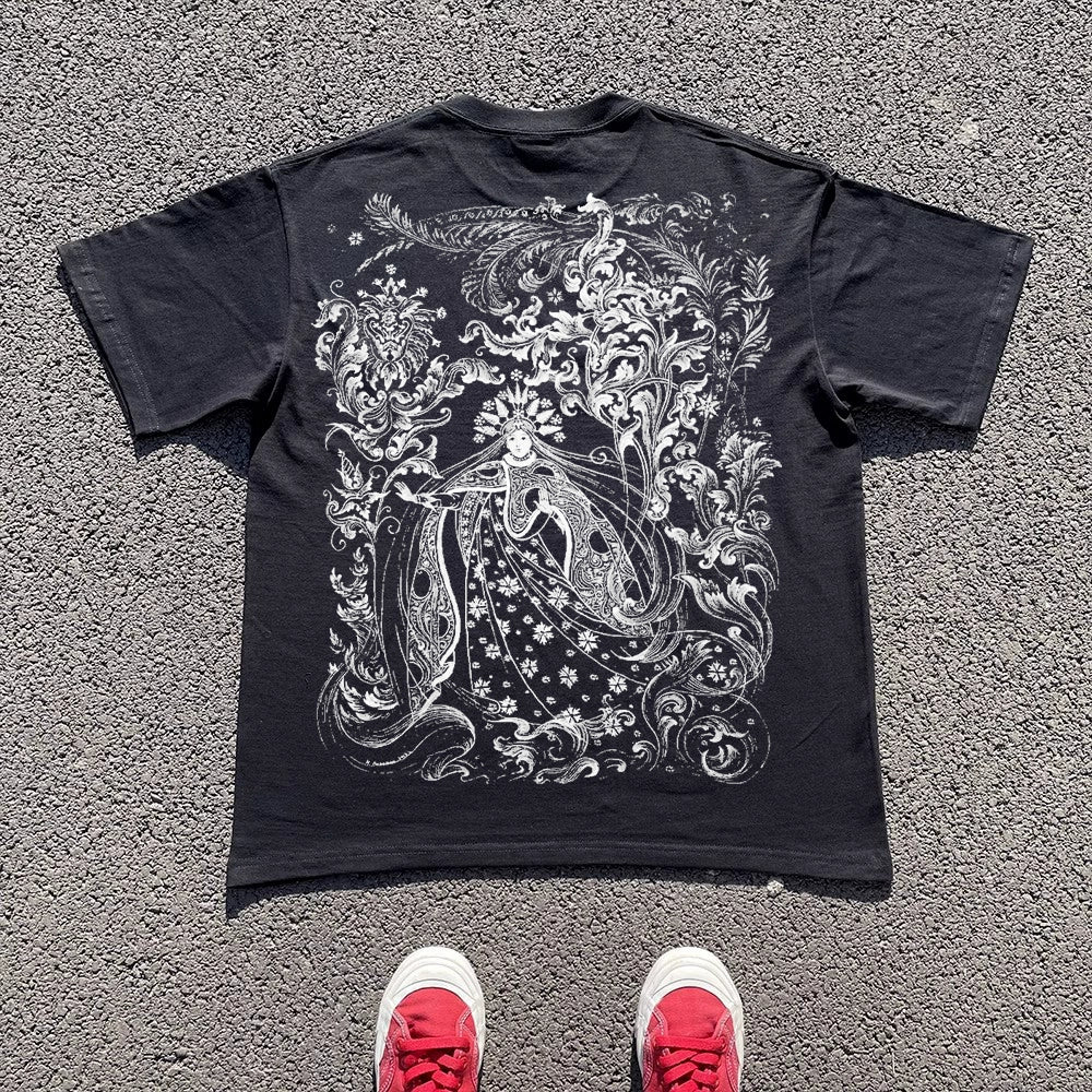 Graphic Design Oversize Short Sleeve T-Shirt WN16669