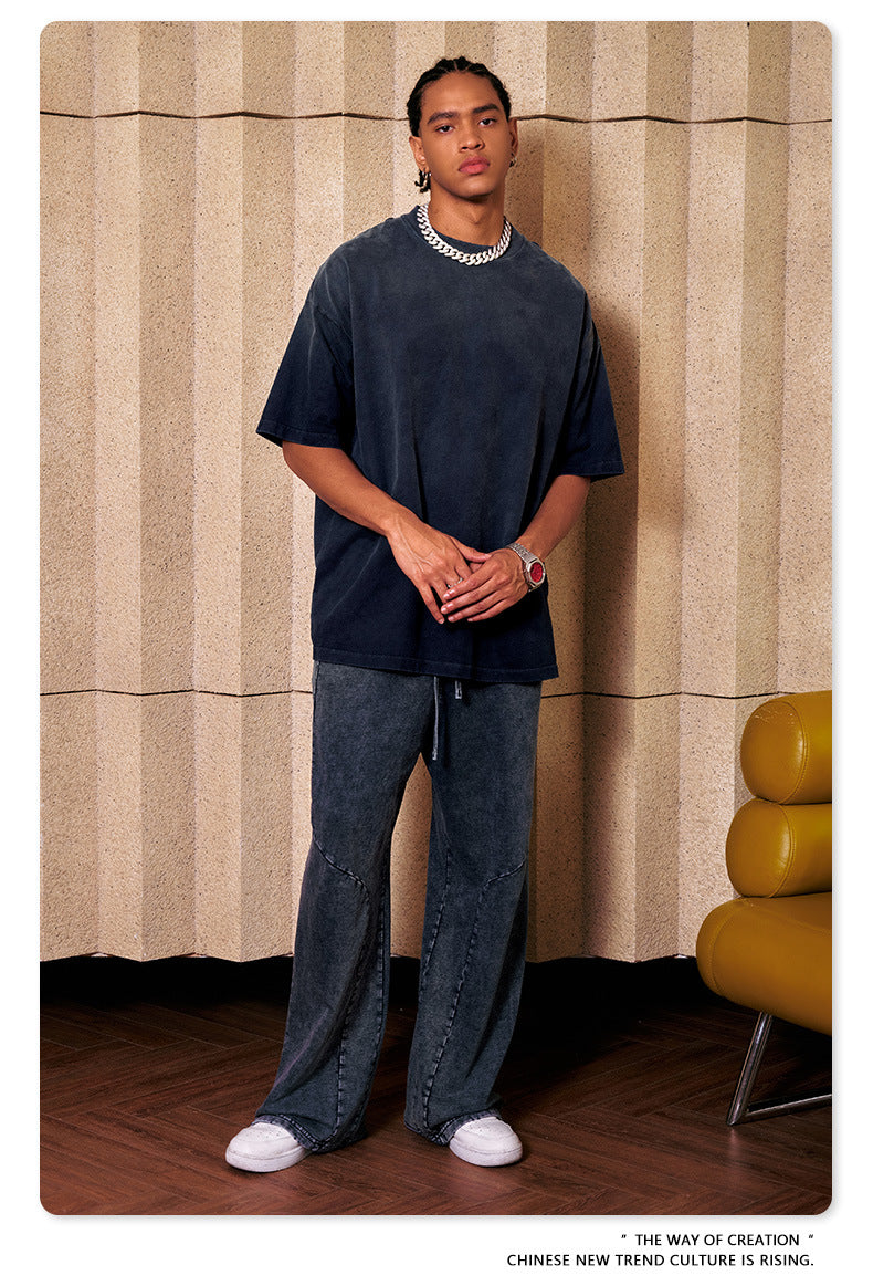 Washed Gradient Oversize Short Sleeve T-Shirt WN6070