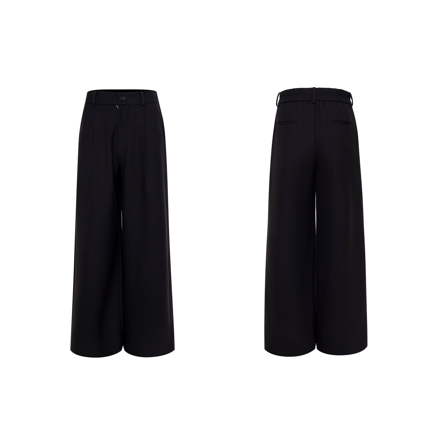 Shoulder-Pad Metal Brooch Tailored Jacket & Trousers Setup WN21796