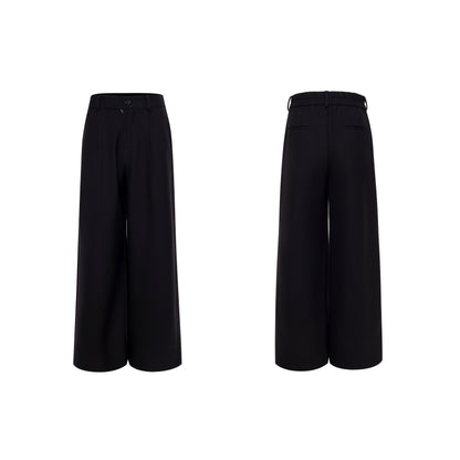 Shoulder-Pad Metal Brooch Tailored Jacket & Trousers Setup WN21796