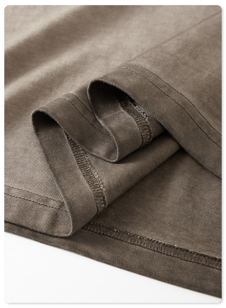 Washed Gradient Pure Cotton Sleeveless T-Shirt WN6075