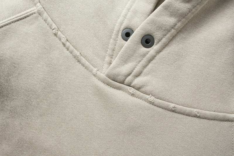 Heavyweight Washed Patch Embroidery Pullover Hoodie WN25660