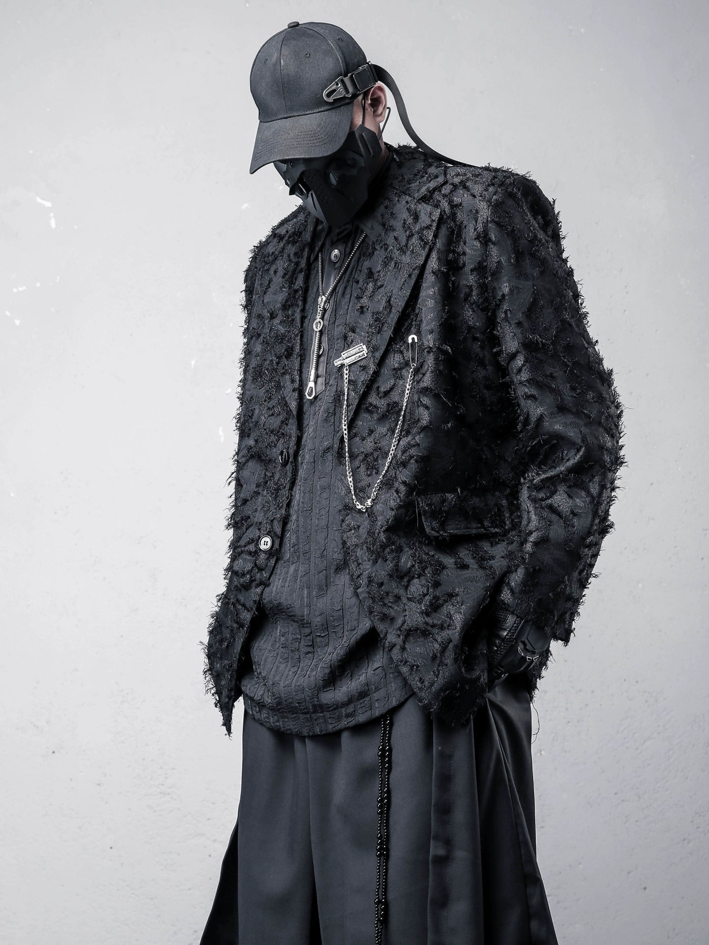 Texture Damage Harness Tailored Jacket WN22417