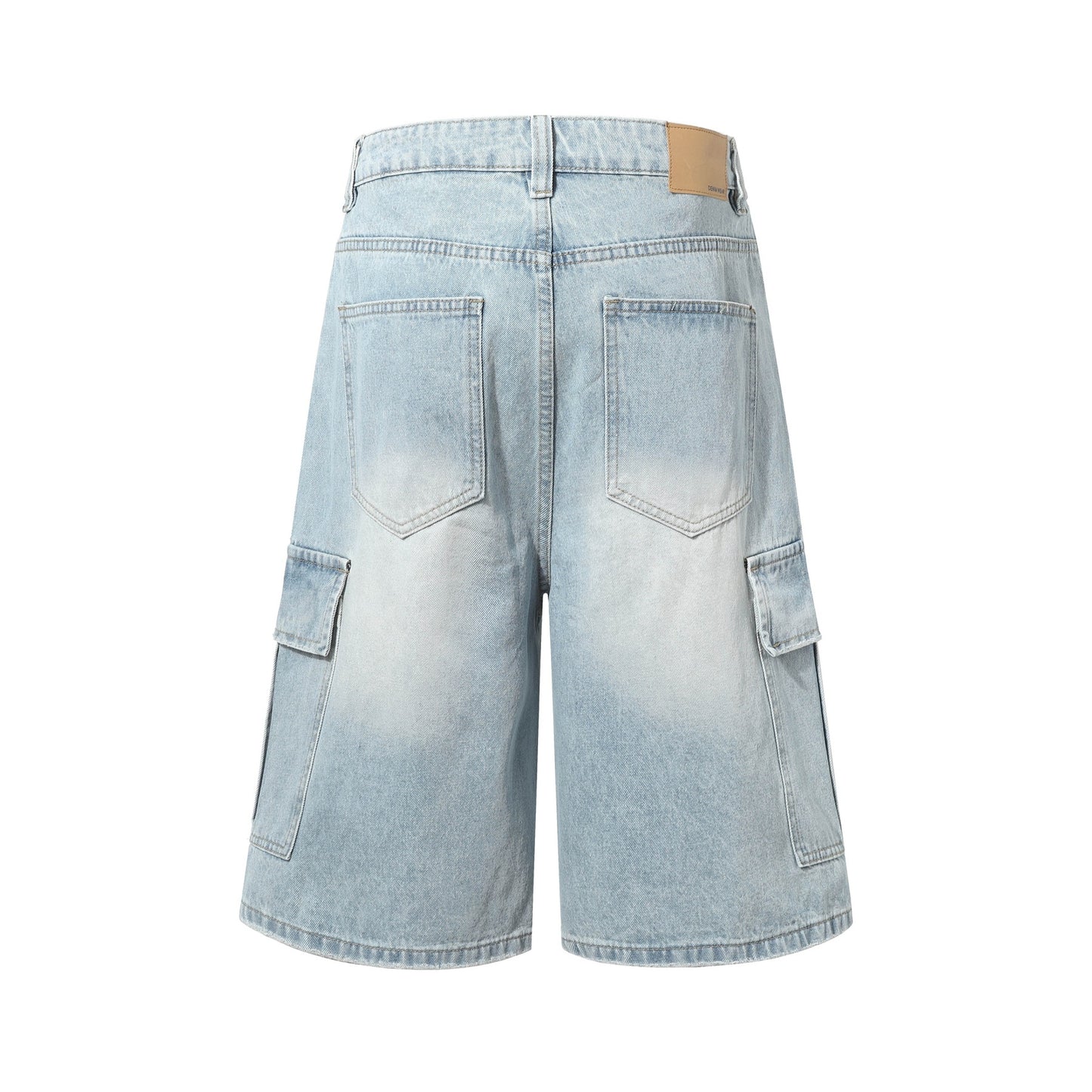 Washed Multi-Pocket Denim Half Pants WN26168