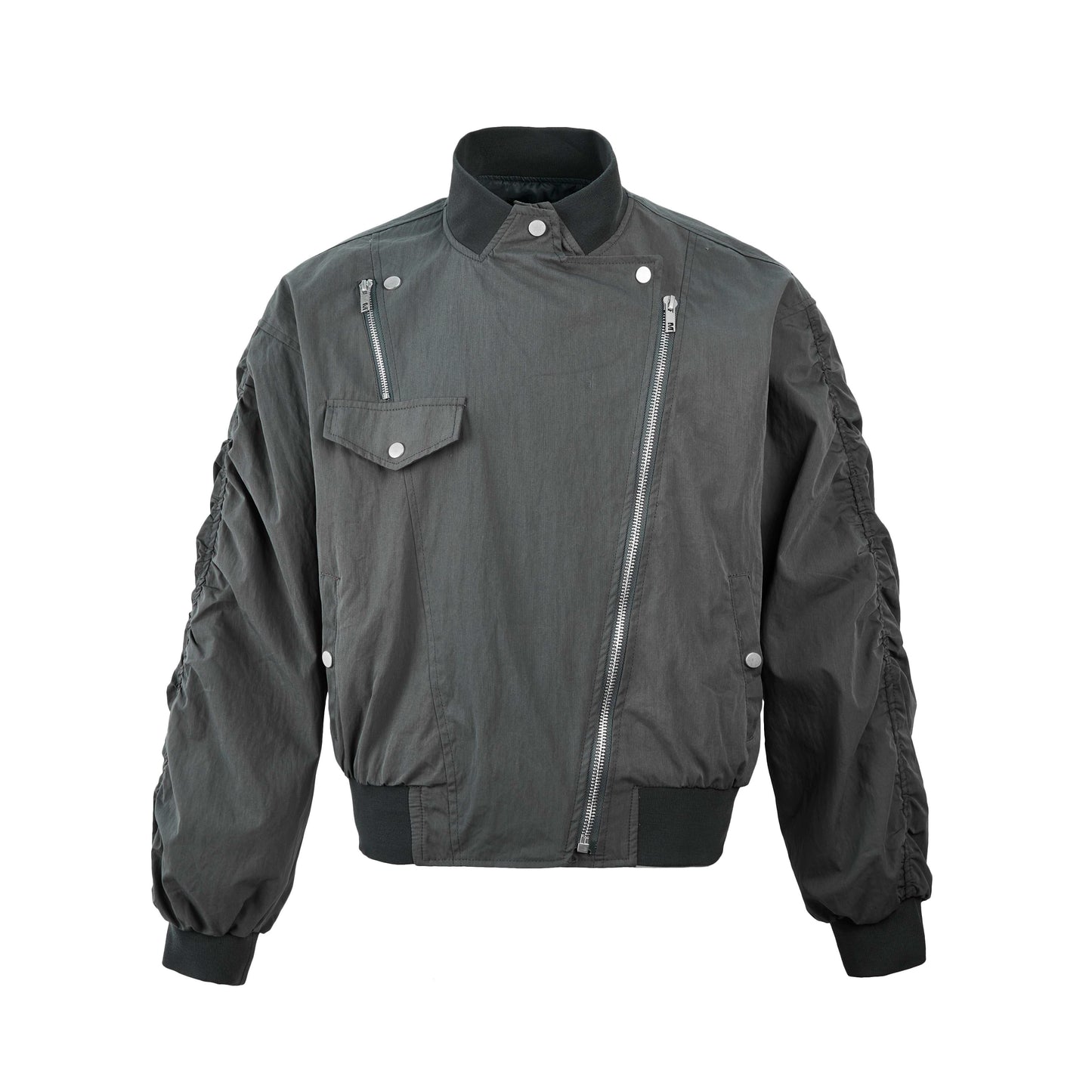 Double Zipper Flight Jacket WN8429