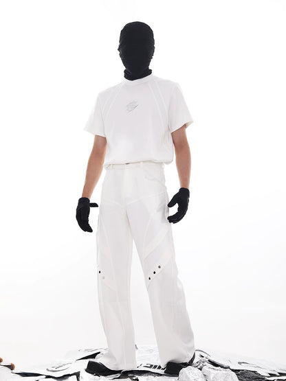 Metal Lettering Short Sleeve T-Shirt WN18694