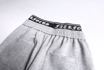 Letter Print Deconstruction Wide Leg Sweatpants WN26110