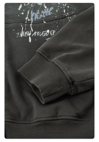 Graffiti Print Oversize Zipper Hoodie WN9936