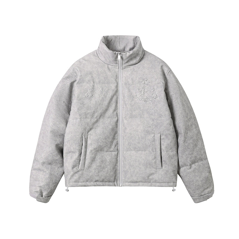 Embossed Oversize Puffer Jacket WN10154