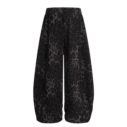 Leopard Print Wide Leg Sweatpants WN23560