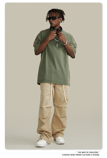 Washed Oversize Short-sleeve T-shirt WN6457