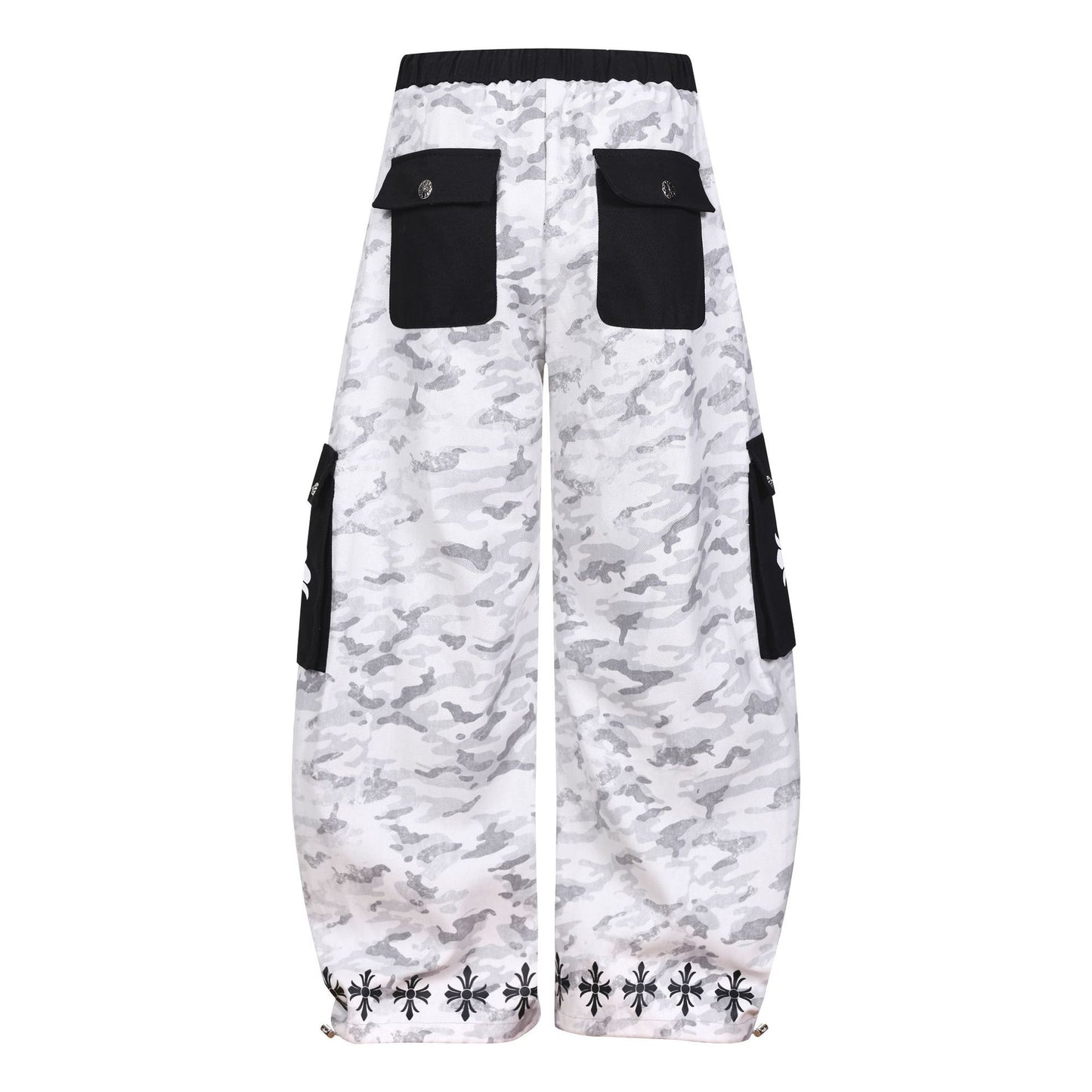 Camouflage Letter Print Cargo Pants WN26150