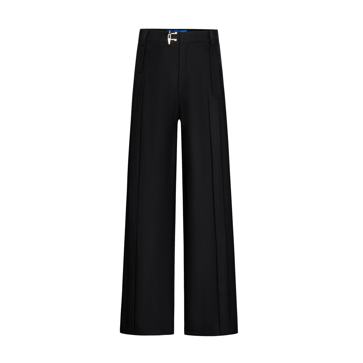 Metal Asymmetric Button Trousers WN10820