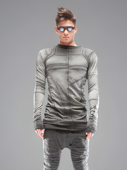 Geometry Tie-Dye Long Sleeve T-Shirt WN21971