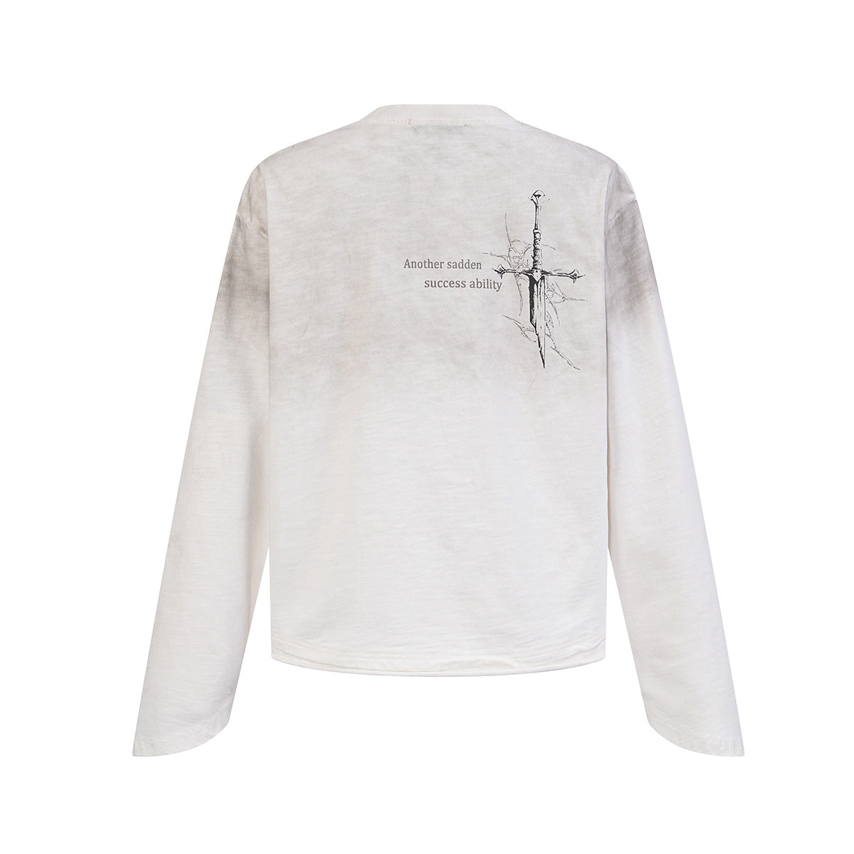 Graphic Print Wash Long Sleeve T-Shirt WN25688