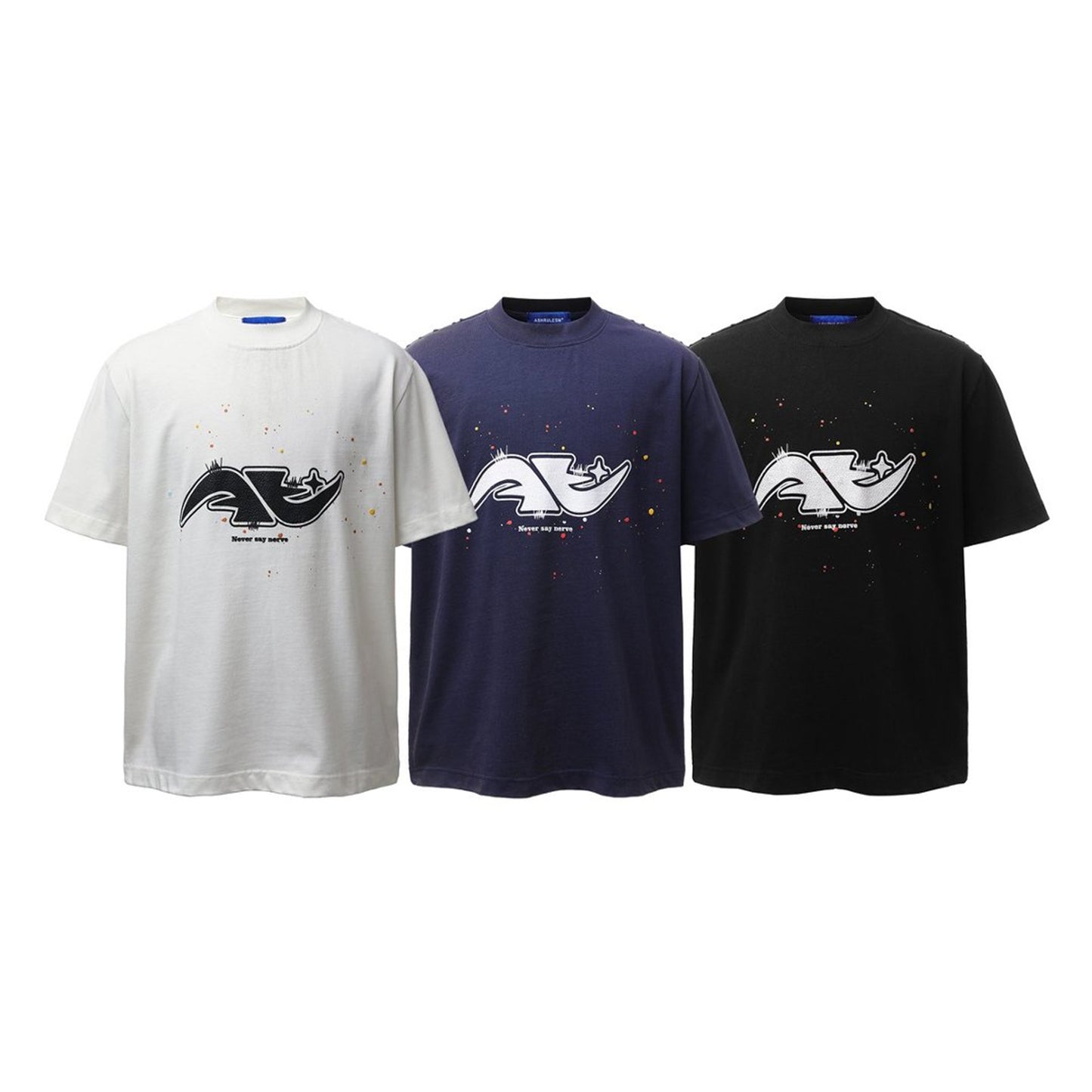 Paint Splash Graphic Short Sleeve T-Shirt WN26769