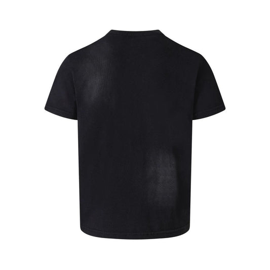 Patch Cross Studs Damage Washed Short Sleeve T-Shirt WN28118