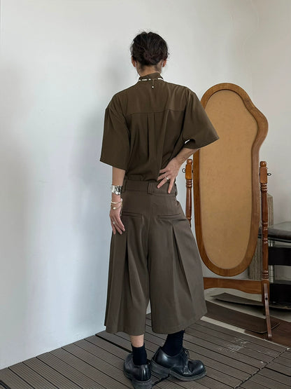 Wide Leg Half Pants WN19985