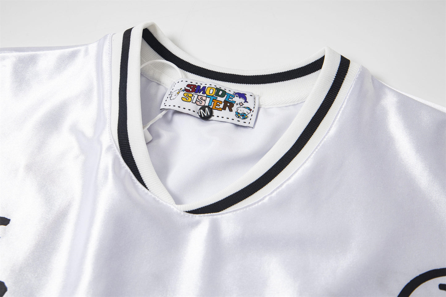 Dog Print V-Neck Breathable Sporty Short Sleeve T-Shirt WN26841