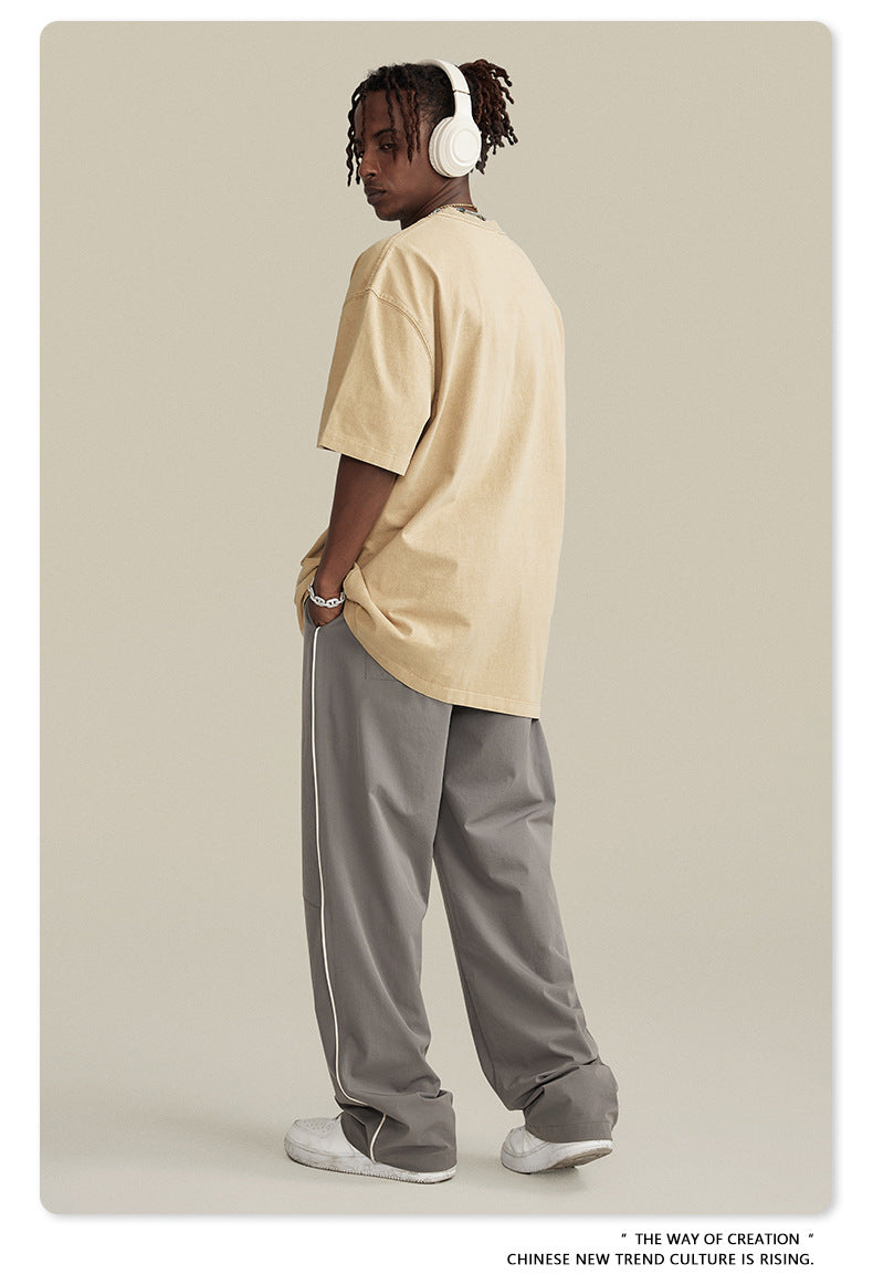 Washed Oversize Short-sleeve T-shirt WN6457