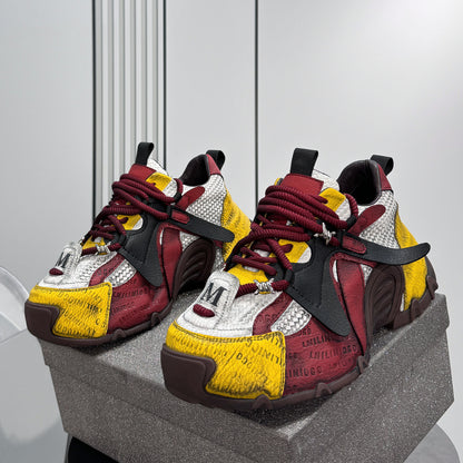Embroidery Panel Chunky Sole Sneakers WN24574