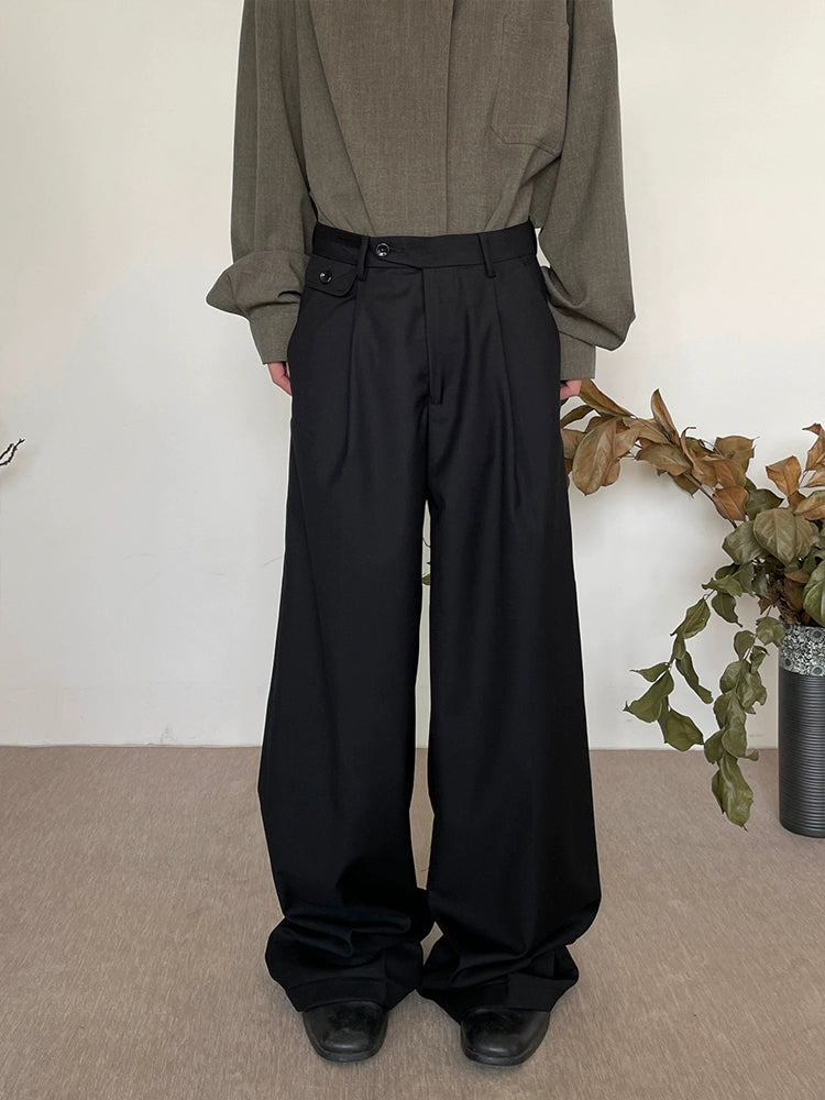 High Waist Wide Leg Straight Trousers WN20031