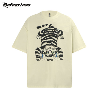 Cat Graphic Short Sleeve T-Shirt WN26243