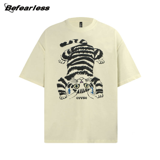 Cat Graphic Short Sleeve T-Shirt WN26243