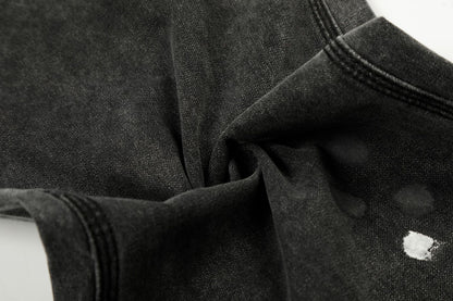 Washed Paint Straight Denim Jeans WN26056