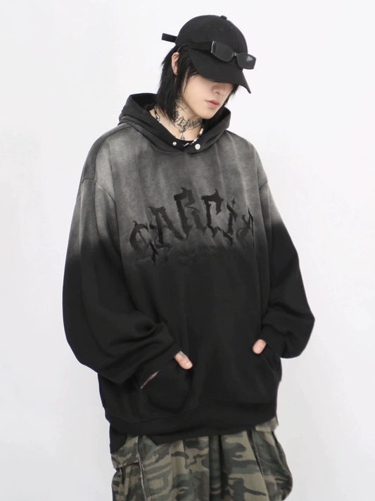 Gradient Embroidery Heavyweight Hoodie WN8397