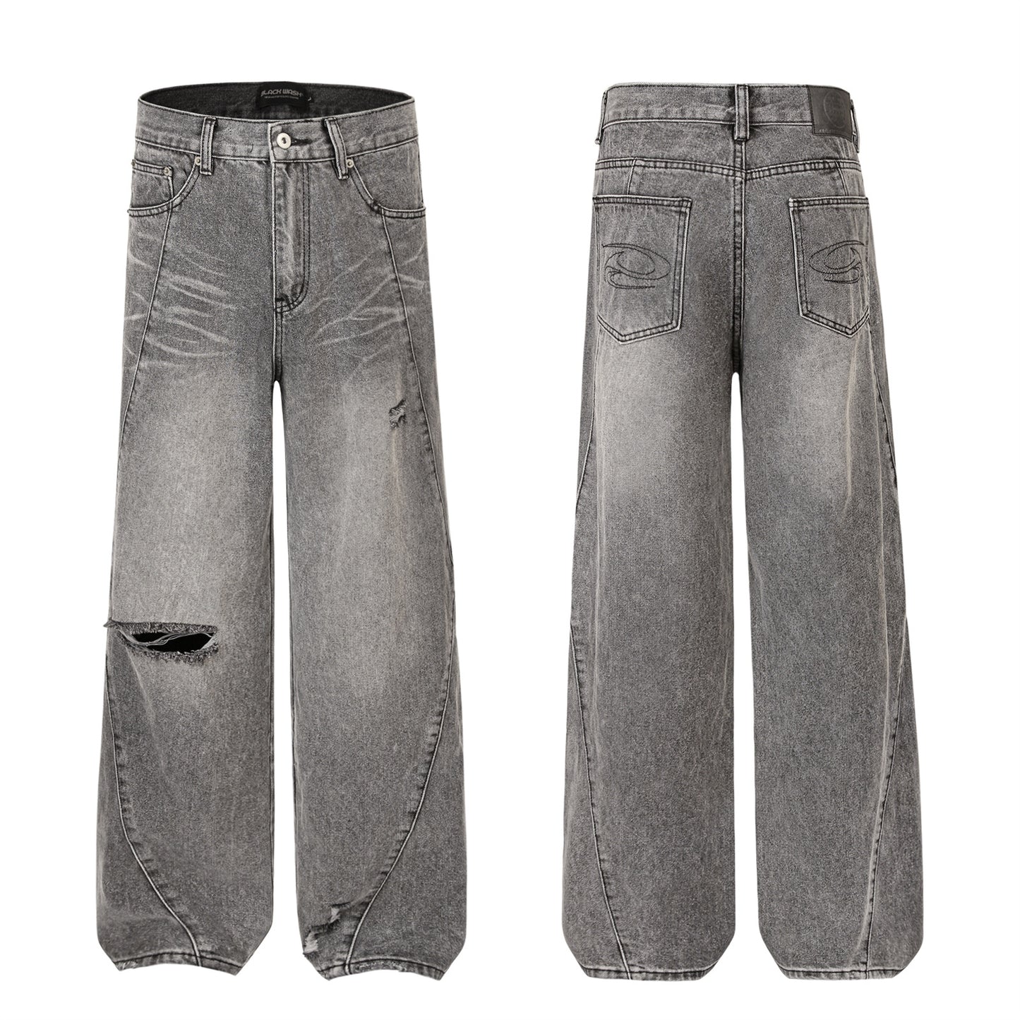 Denim-Jeans wn11572 gewaschener Strait-leg-Leg