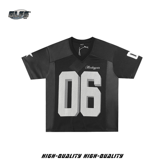 Mesh Sporty Letter Short Sleeve T-Shirt WN26436