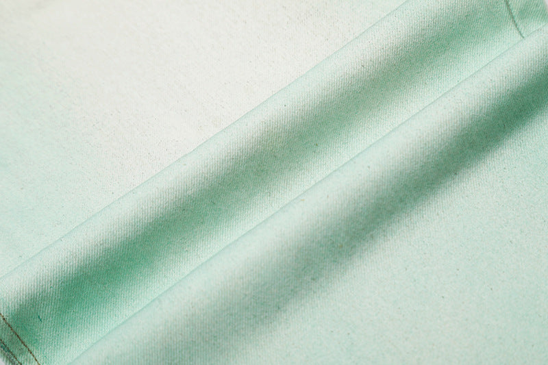 Mud Dye Paint Wide-Leg Straight Denim Jeans WN18538