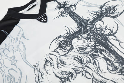 Illustration Print Short Sleeve T-Shirt WN25793