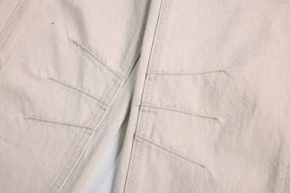 Multi-Button Curved Wide Leg Denim Jeans WN26163