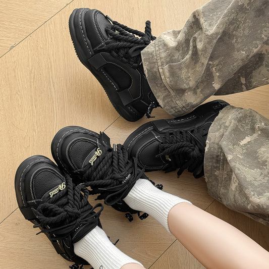 Rope Lace Chunky Sole Sneakers WN24507