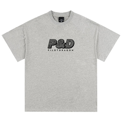 Washed Logo Print Oversize Short Sleeve T-Shirt WN17507